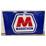 85 x 52-Inch Lexan Embossed Marathon Sign