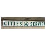 Foot Porcelain Cities Service Dealer Sign