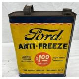 One-Gallon Ford Antifreeze Can, Metal, Vintage Bra