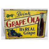 Embossed Grape Ola Metal Advertising Sign, 27 1/2