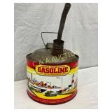 Metal 3-Gallon Steel Pack Gasoline Can with Car Gr