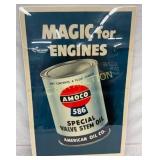 28 x 42´´ Amoco 586 Valve Stem Oil Advertising Win