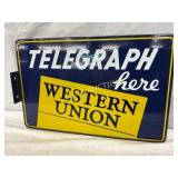 NOS 17 x 11 Porc Western Union Flange