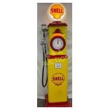 1980s Bennett Clock Face Replica Gas Pump with She