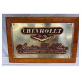 Chevrolet Dealership Wall Plaque 20.5"x12"