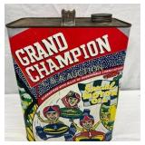 Vintage 2-Gallon Grand Champion Special Motor Oil