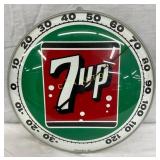 12-Inch 7-Up Pam Thermometer with Glass Front and