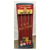 Esso Islander Two-Sided Oil Can Display with Origi