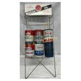 Gulf Wire Oil Can Display Rack