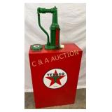 Restored Texaco Kerosene Pump on Matching Red Disp