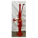 Red Texaco Kerosene Pump with Hand Crank