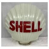 Original Shell Milk Glass Gas Pump Globe
