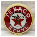 Texaco Ethyl Gasoline Globe with 13-Inch Glass Len