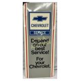 20×48 Embossed Self-Frame Chevrolet Service Sign