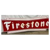 106x36in Porcelain Firestone Bowtie Sign