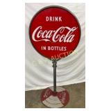 Orig Coca-Cola Porc Lollipop Sign 30.5x60.5