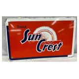 16 1/2 x 10 Porcelain Suncrest Soda Advertising Si