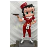 27 x 62-Inch Cast Aluminum Betty Boop Figure in Wa