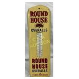 Round House Overalls Advertising Thermometer, 5 x