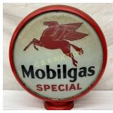 Mobilgas Special Red Metal Gas Pump Globe With 15-