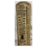 Early 7´´ x 23´´ Wooden Thermometer by Internation