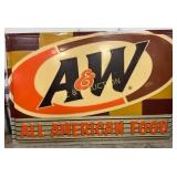 98 x 68" Lexan A&W Root Beer Embossed All Americn