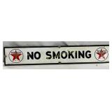 1953 Texaco Porcelain No Smoking