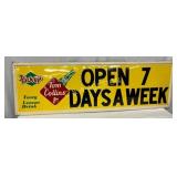 Self-Framed Embossed Metal Advertising Sign for To