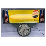 Pepsi-Cola Illuminated Metal Advertising Clock and