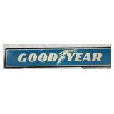 95" x 18" Goodyear Embossed Metal Sign