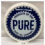 Pure Oil Company Gas Pump Globe with 13-Inch Glass