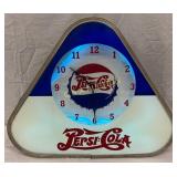 23×19 Original Pepsi Double Dot Neon Clock in Tria