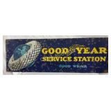 72 x 24 Porcelain Goodyear Service Station Sign