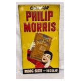 Vertical Philip Morris Emb Sign 19.5x35