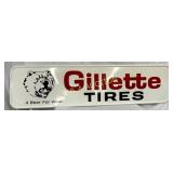 1973 Embossed Gillette Tires Steel Sign with Bear