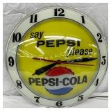 Pepsi-Cola Illuminated Advertising Clock