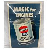 Amoco Special Valve Stem Oil Advertising Window Si