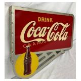 1946 Coca-Cola Flange Sign, 24 x 20 1/2