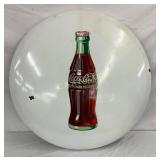 36-Inch Porcelain Coca-Cola Advertising Button wit