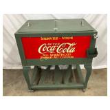 31" x 33 1/2" Coca-Cola Ice Box Chest with Double