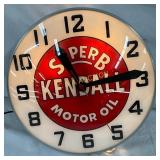 15-Inch Kendall Motor Oil Advertising Clock with I