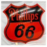 Porcelain 30-Inch Phillips 66 Shield Sign