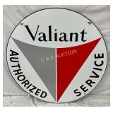 42-Inch Porcelain Valiant Authorized Service Sign