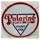 42-Inch Porcelain Polarine Motor Oil Advertising S