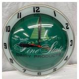 Pine State Dairy Double Bubble Electric Wall Clock
