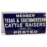 20×10 Porcelain Texas & Southwestern Cattle Raiser