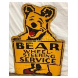 Bear Wheel Steering Service Sign, 28 1/2" x38"