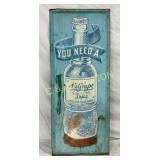NuGrape Soda Self-Framed Embossed Tin Sign with Bo