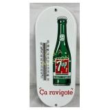 6´´ x 15´´ Porcelain 7UP Advertising Thermometer