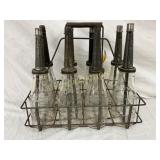 Eight-Piece 1922 Handy Oiler Glass Bottles with Me